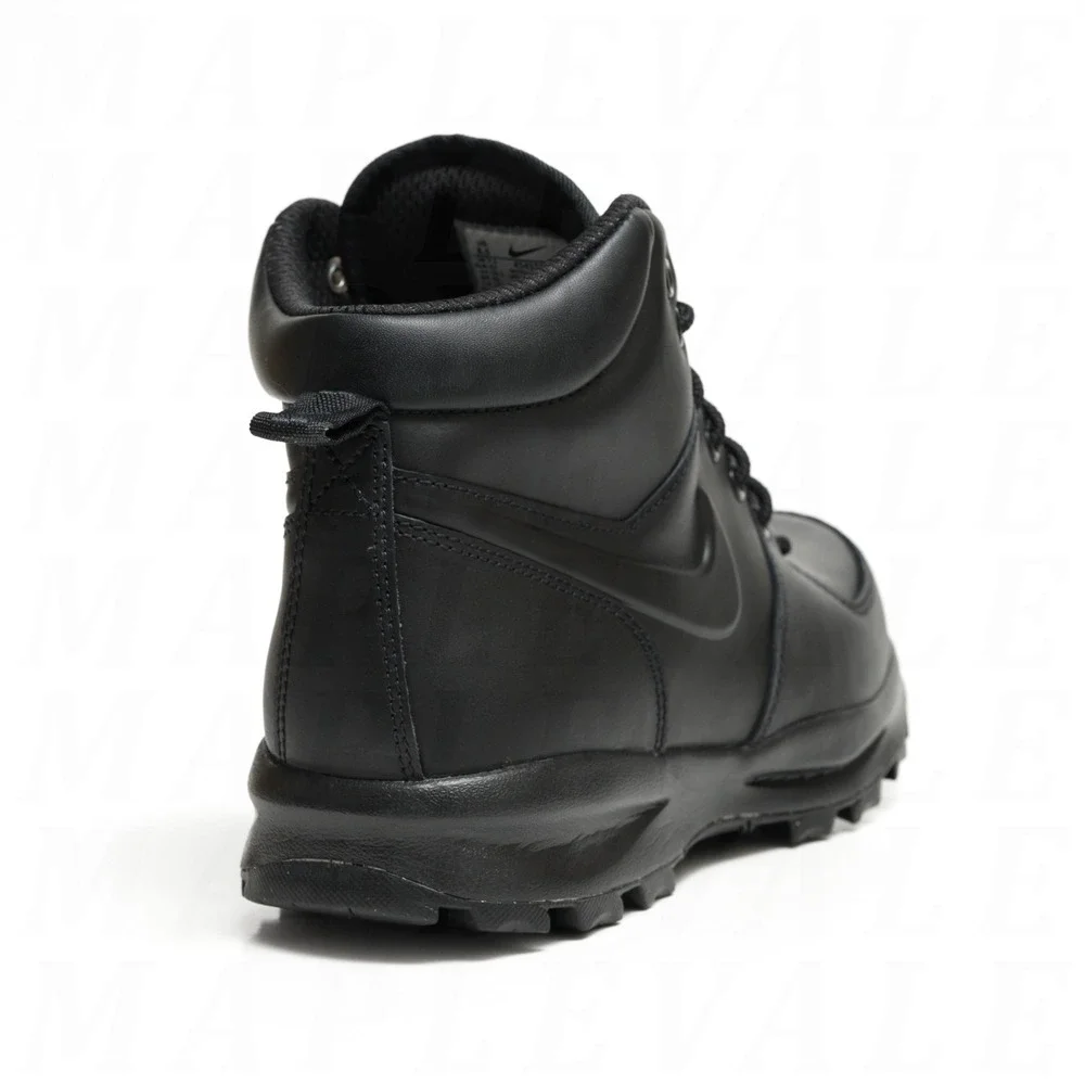 Nike Manoa Men's Sz 8.5 Leather Boots Black Tactical Hiking Shoes 454350-003